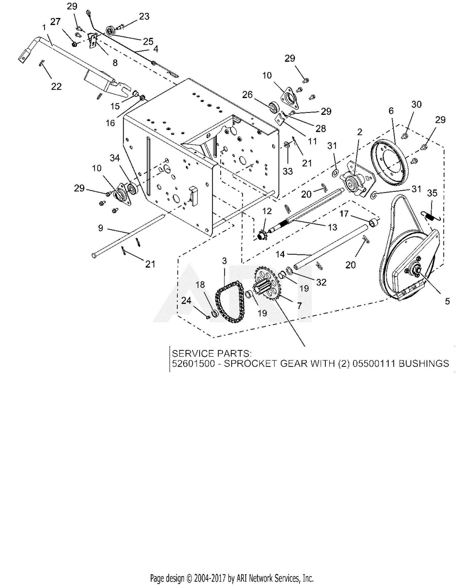 ariens snowblower parts diagram