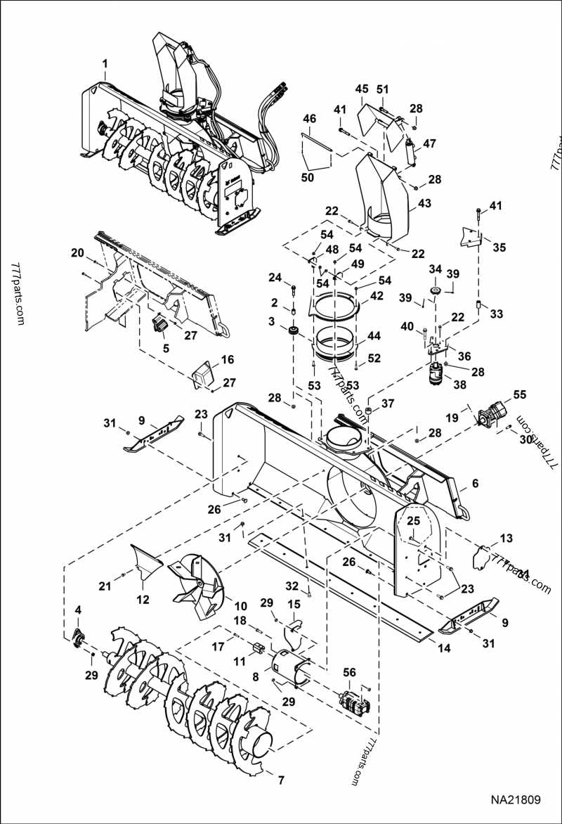 parts diagram for ariens snowblower