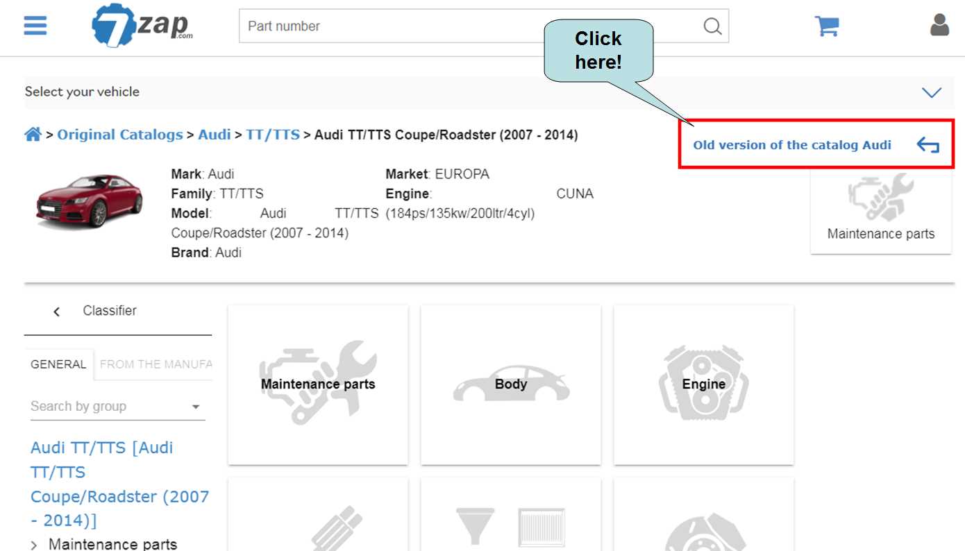 audi tt parts diagram