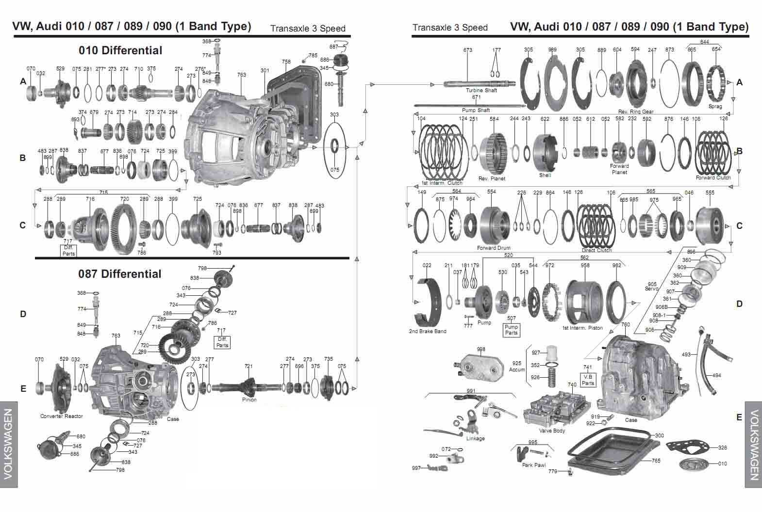 automatic transmission parts diagram