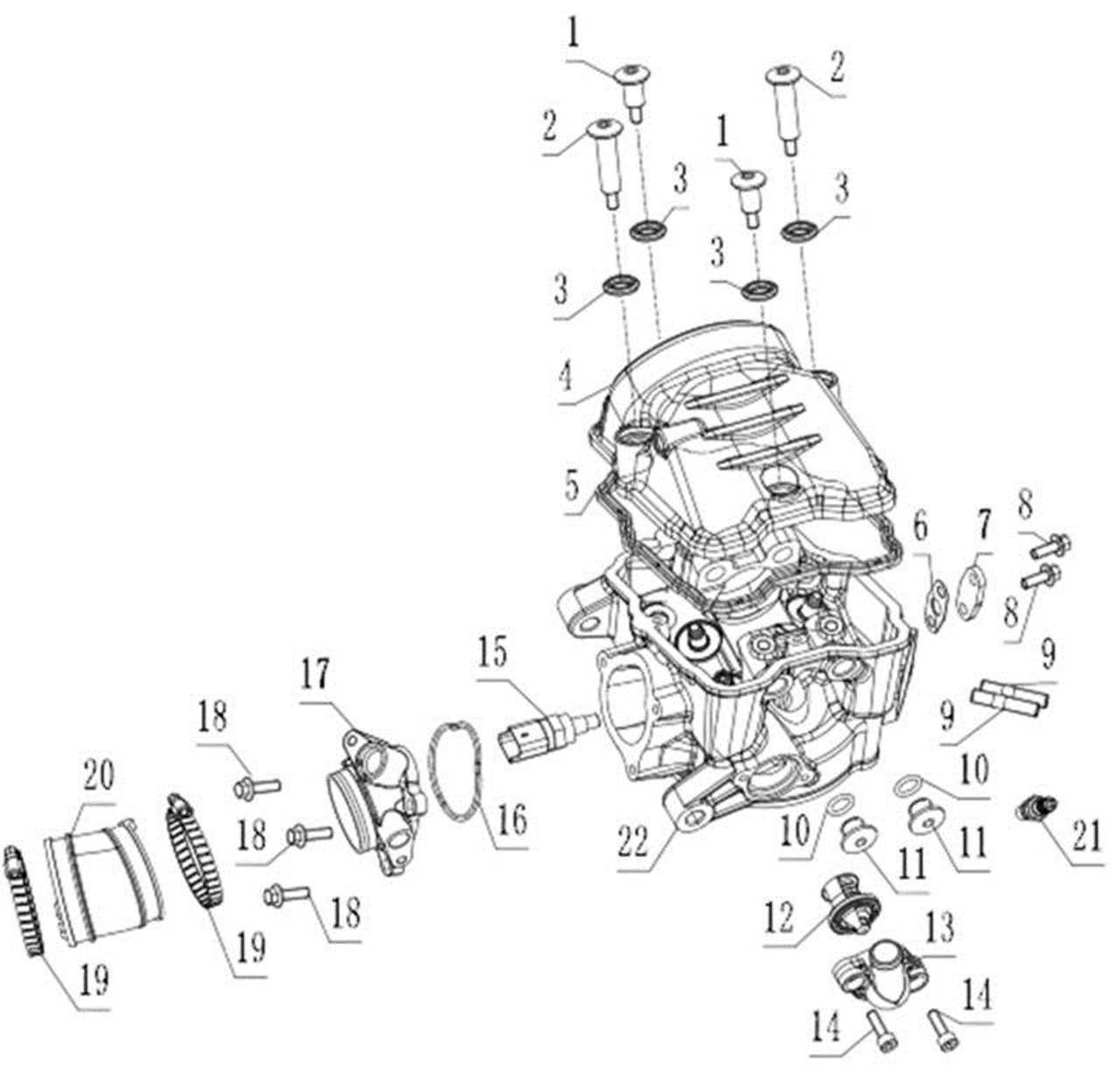 motorcycle engine parts diagram