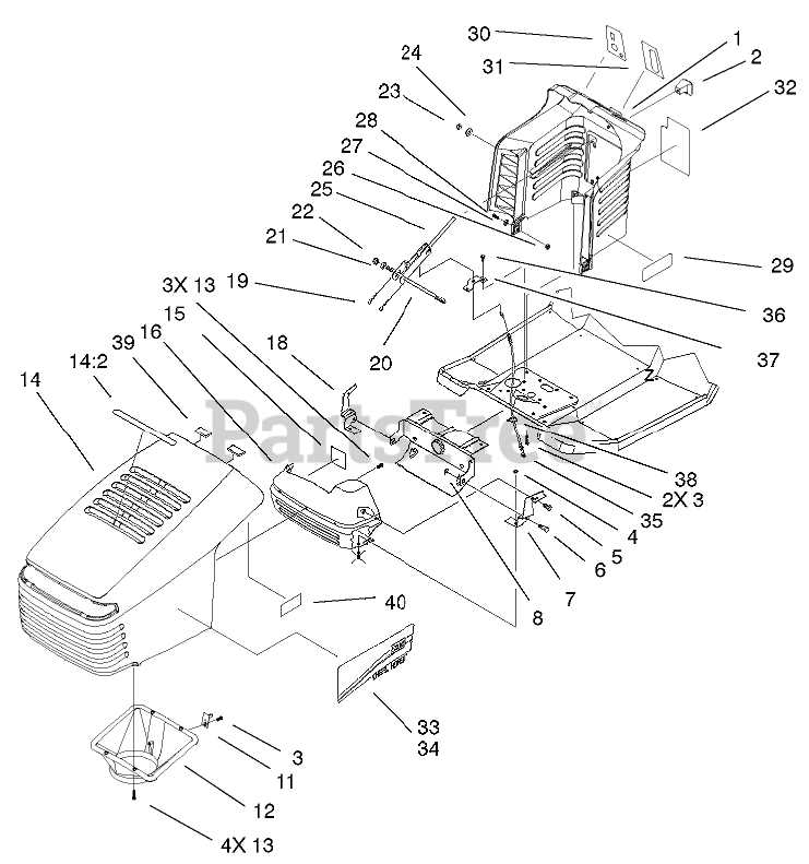 toro riding mower parts diagram