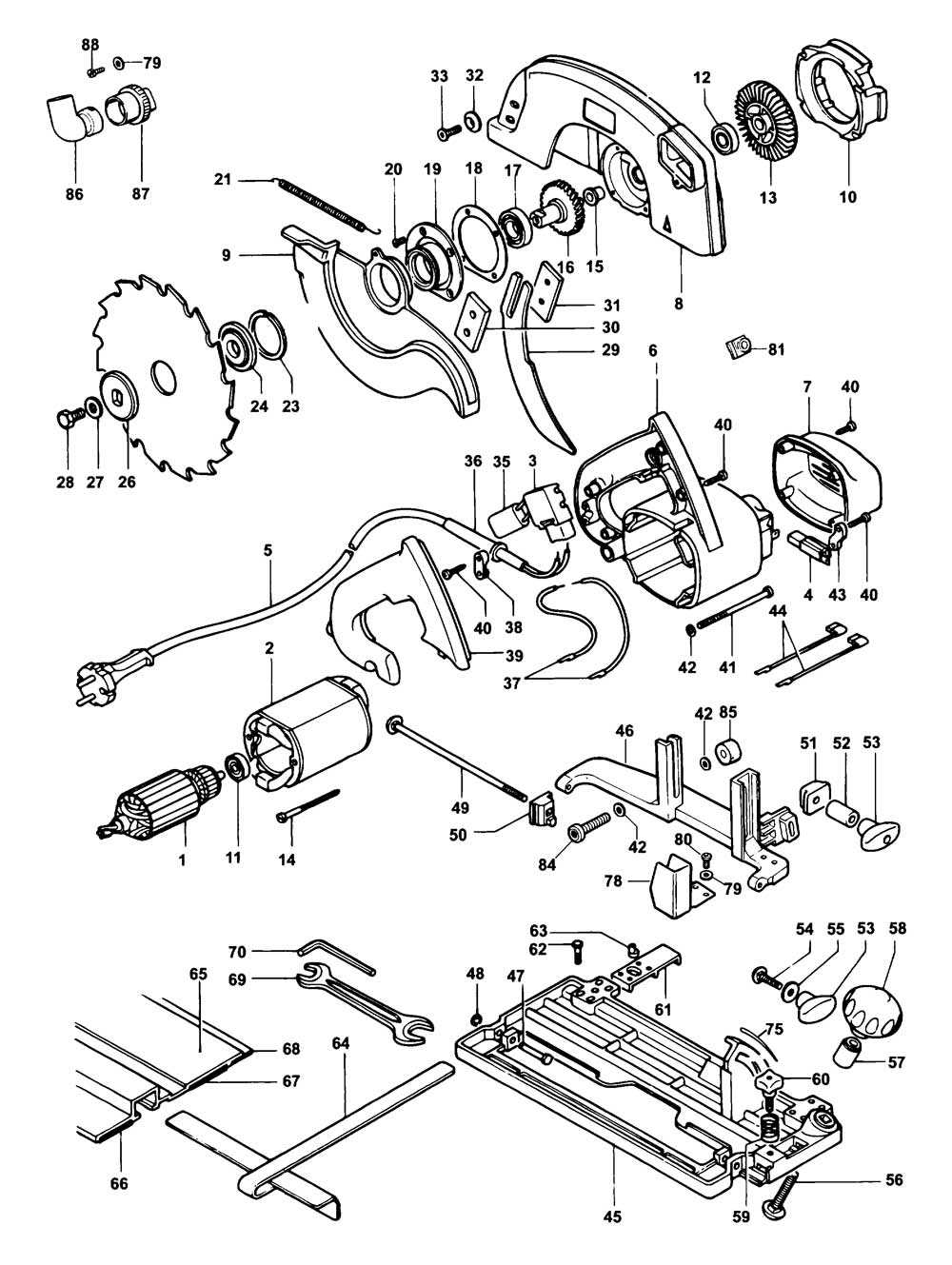 dewalt dw321 parts diagram