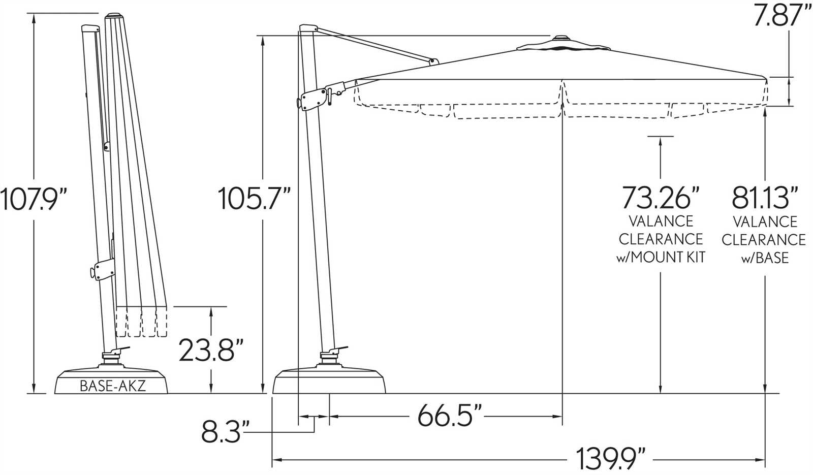 treasure garden cantilever umbrella parts diagram