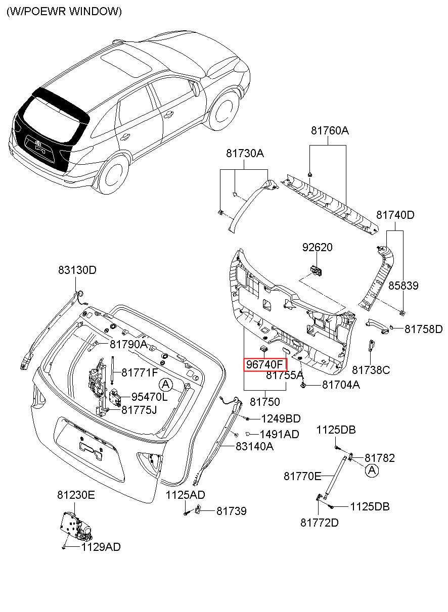 hyundai santa fe body parts diagram