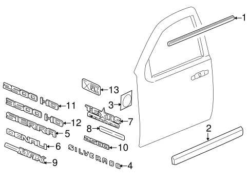 2009 gmc sierra parts diagram