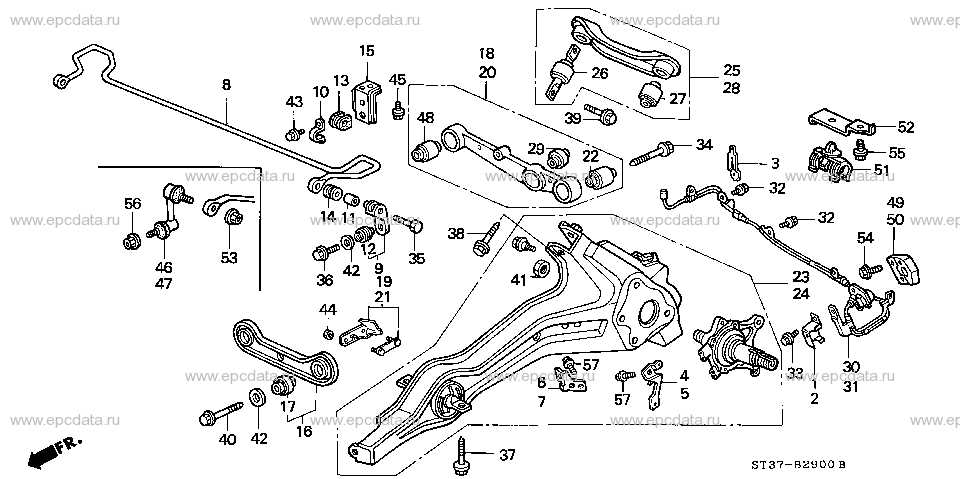 honda civic suspension parts diagram