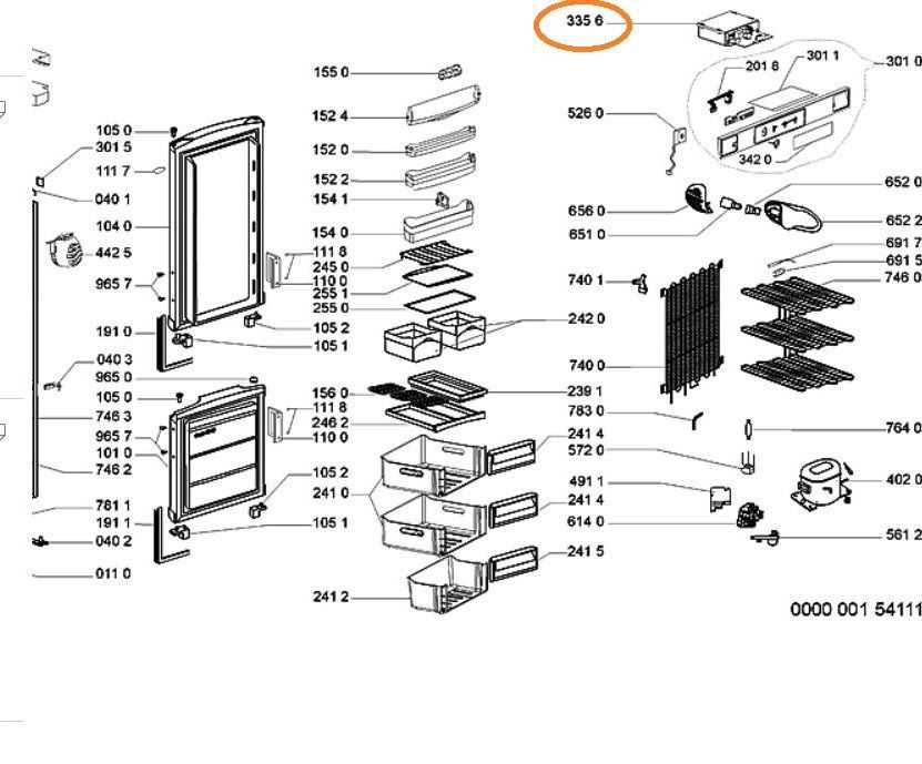 samsung fridge freezer parts diagram