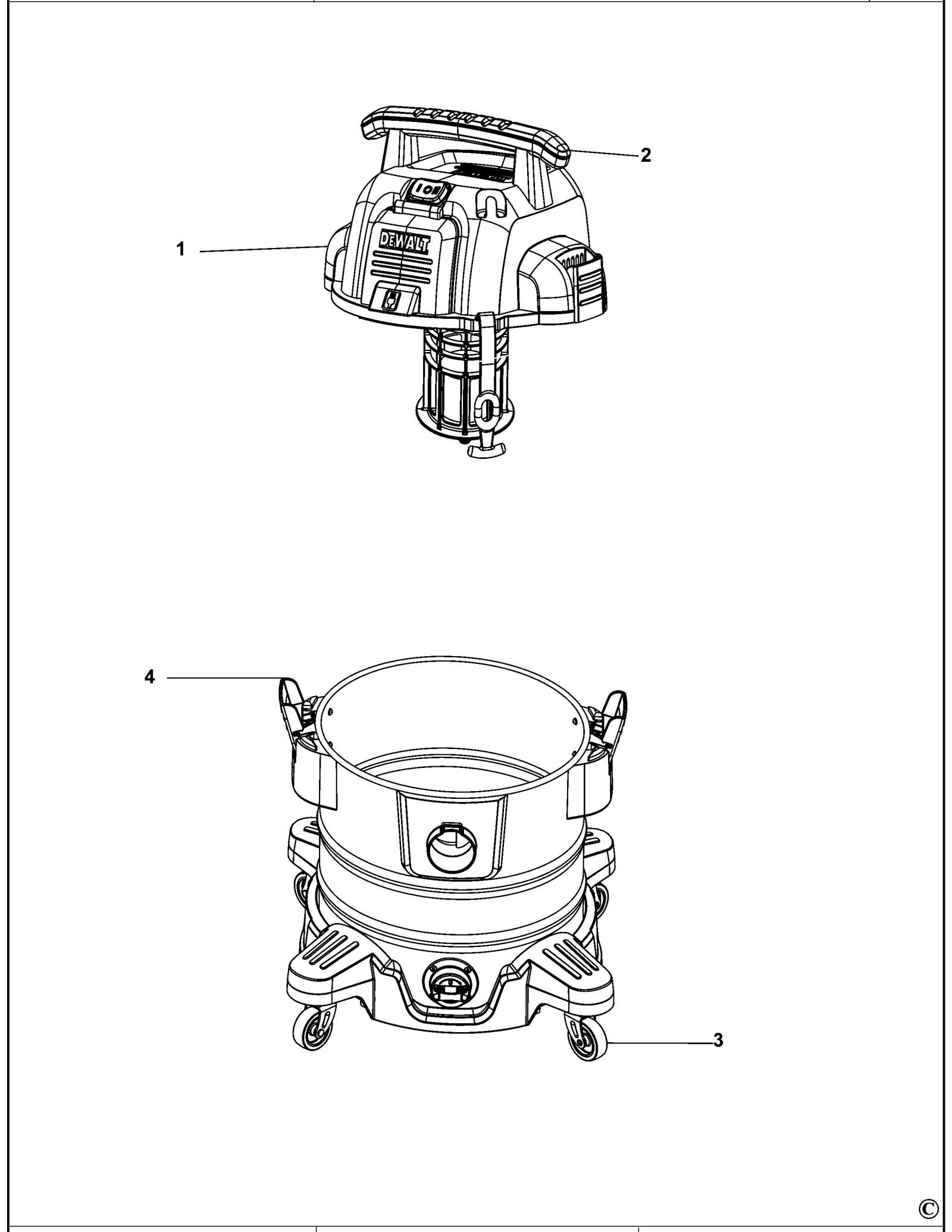 dewalt dxv10sa parts diagram