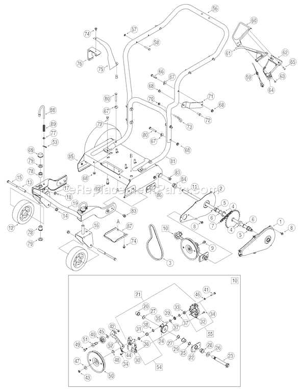 troy bilt chipper vac parts diagram