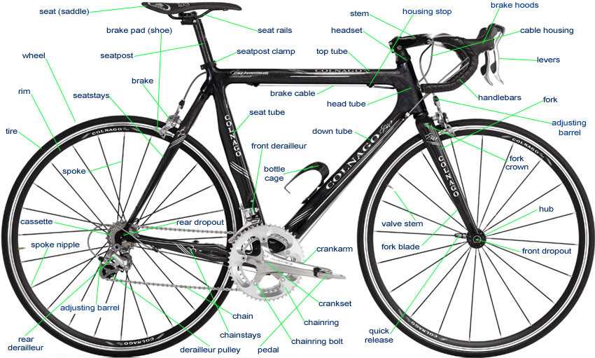 bike part diagram