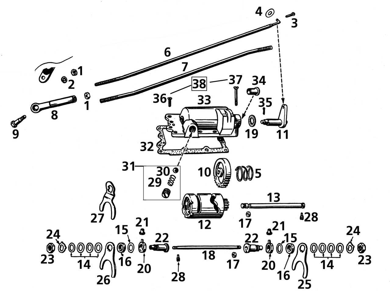 bike shifter parts diagram