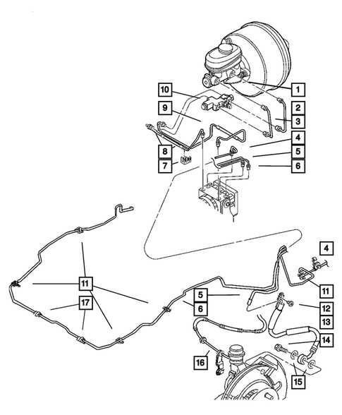 jeep brake parts diagram