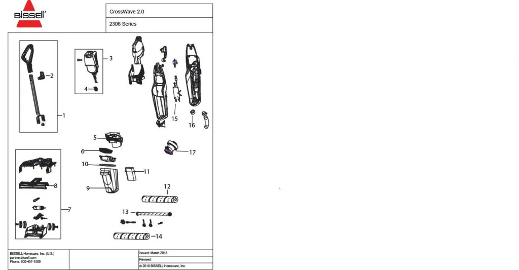 bissell powerforce parts diagram