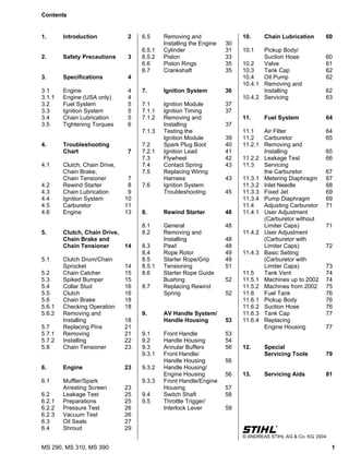 stihl ms290 chainsaw parts diagram