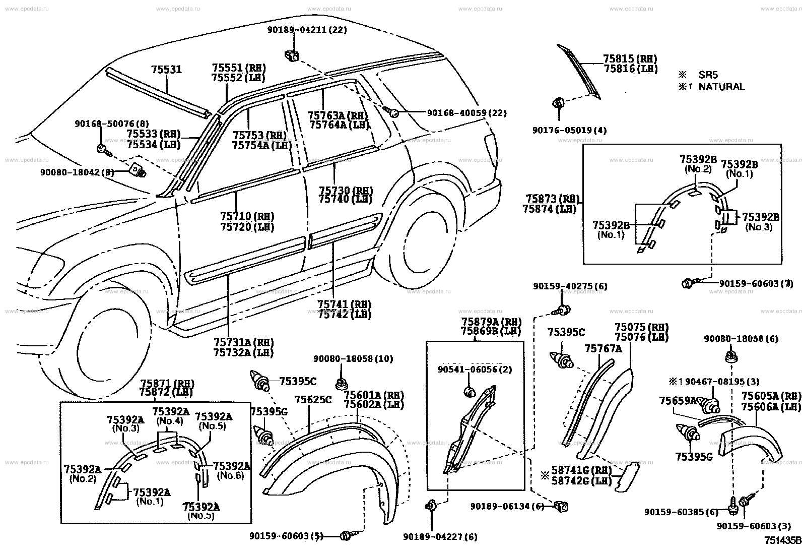 2003 toyota sequoia parts diagram