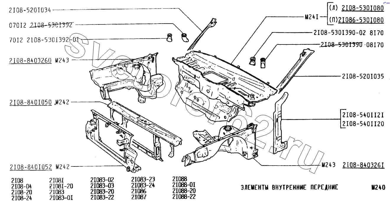 front end honda accord body parts diagram