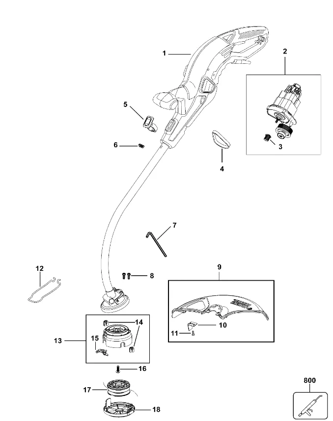 black decker gh1000 parts diagram