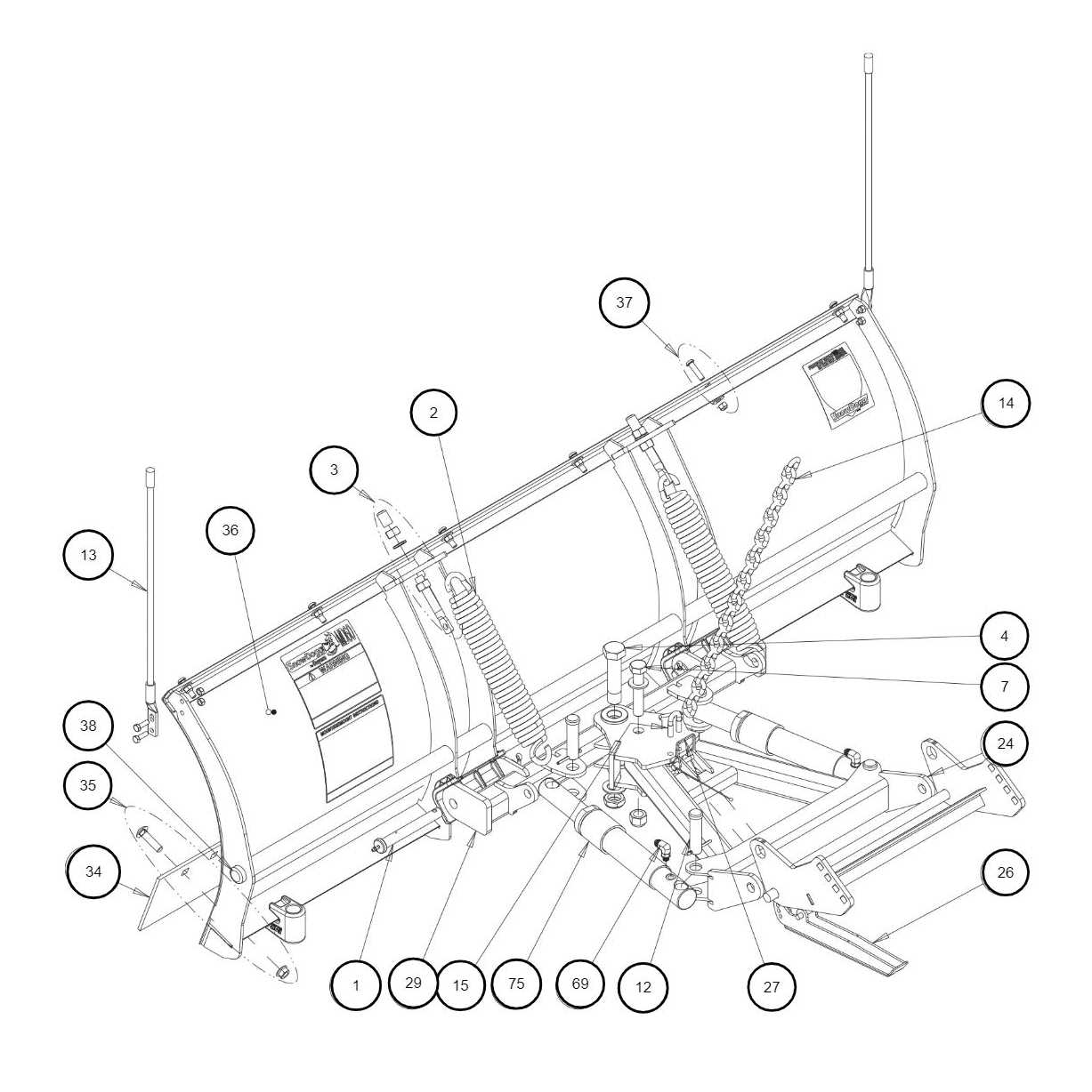 blizzard plow parts diagram