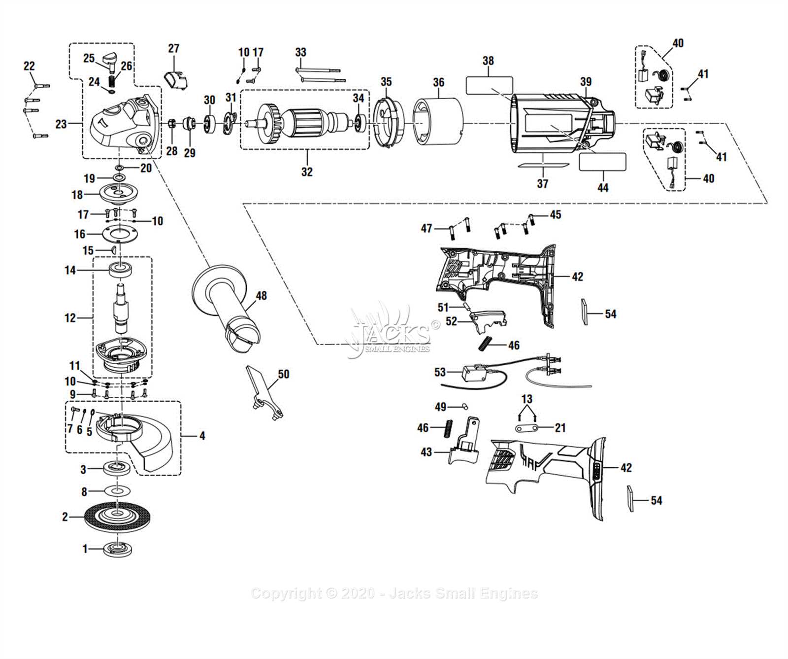 ryobi pcl500 parts diagram