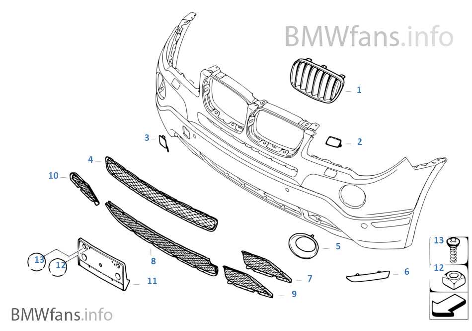 bmw x3 body parts diagram