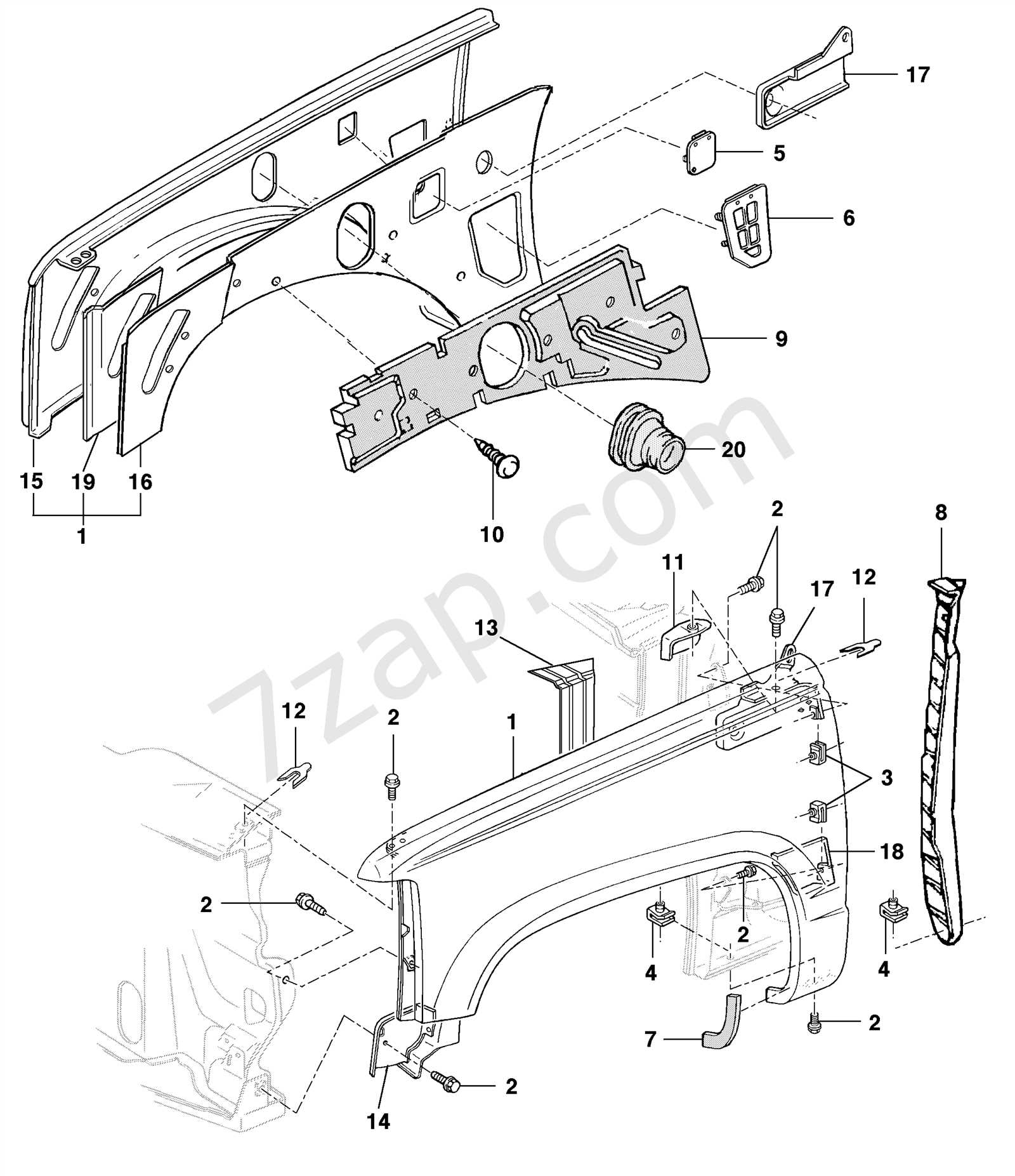 body part chevy silverado oem parts diagram