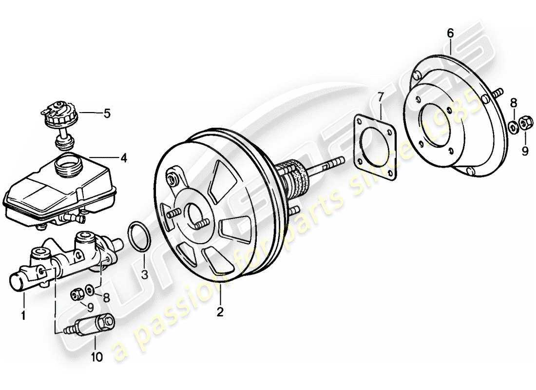 brake booster parts diagram