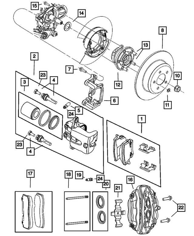 brake caliper parts diagram