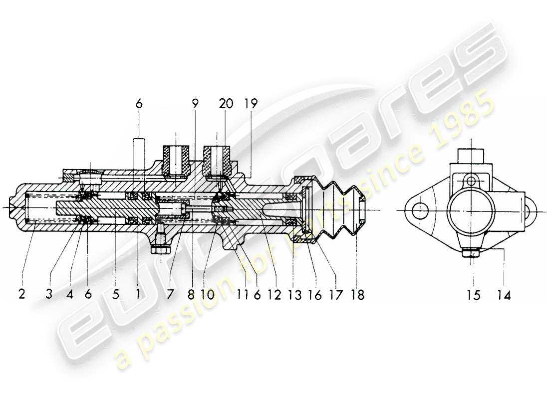 brake master cylinder parts diagram