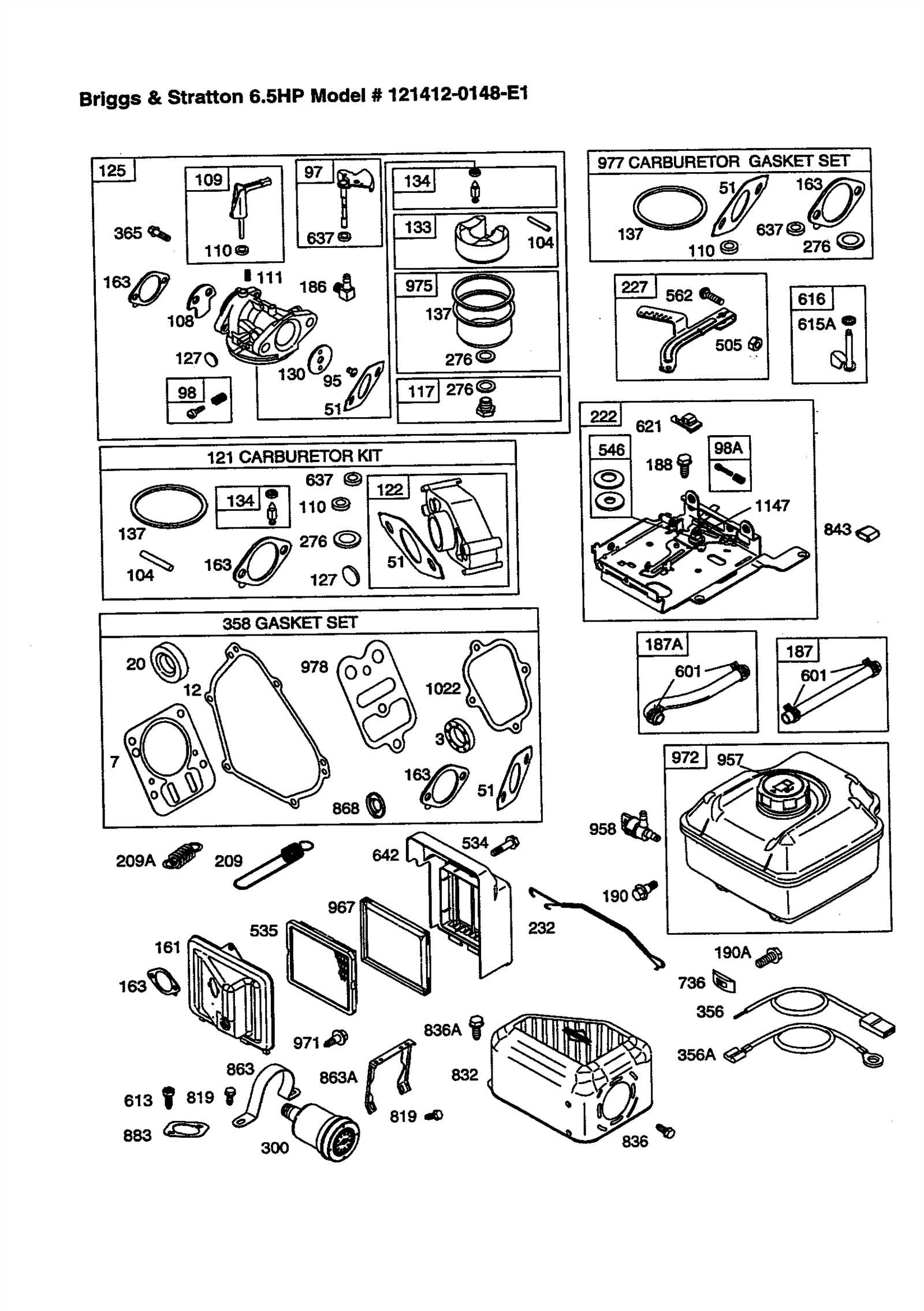 briggs and stratton 1022 snowblower parts diagram