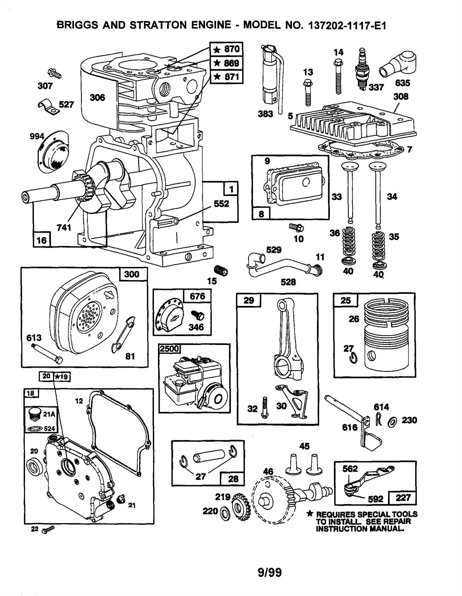 briggs and stratton 500e series 140cc parts diagram