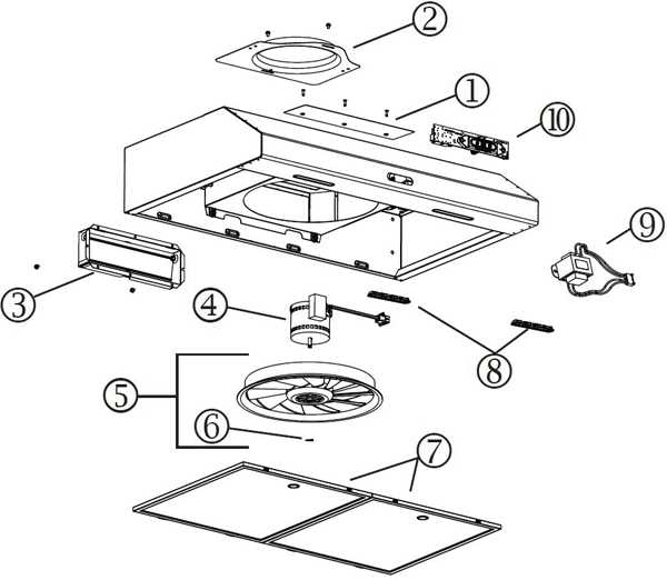 broan range hood parts diagram