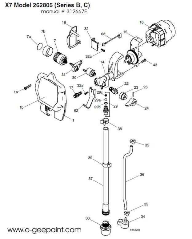 graco magnum x7 spray gun parts diagram