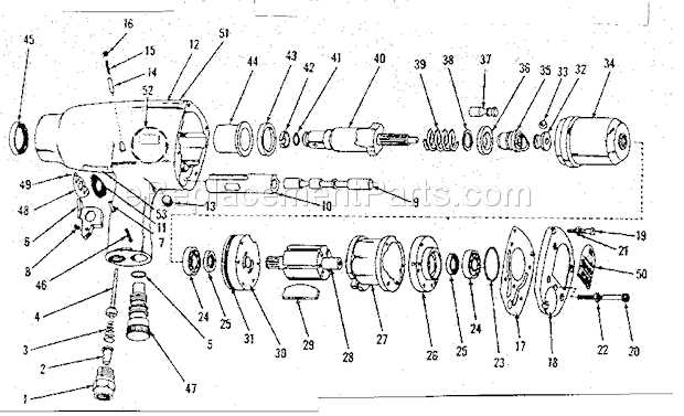 air impact wrench parts diagram