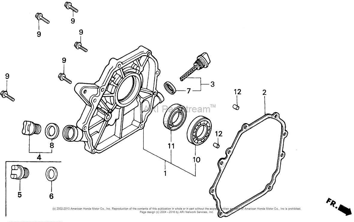 honda gx100 parts diagram