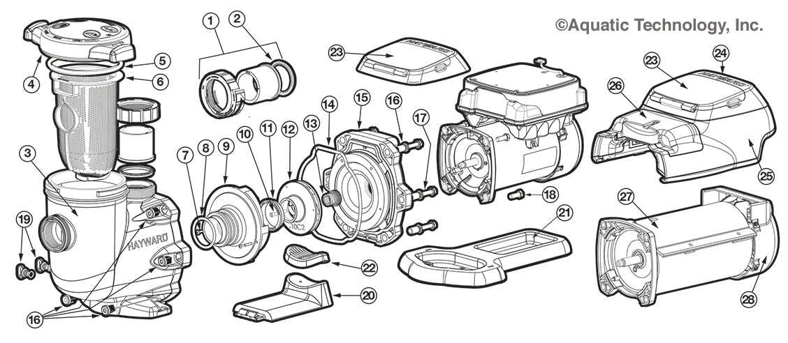 hayward northstar pump parts diagram