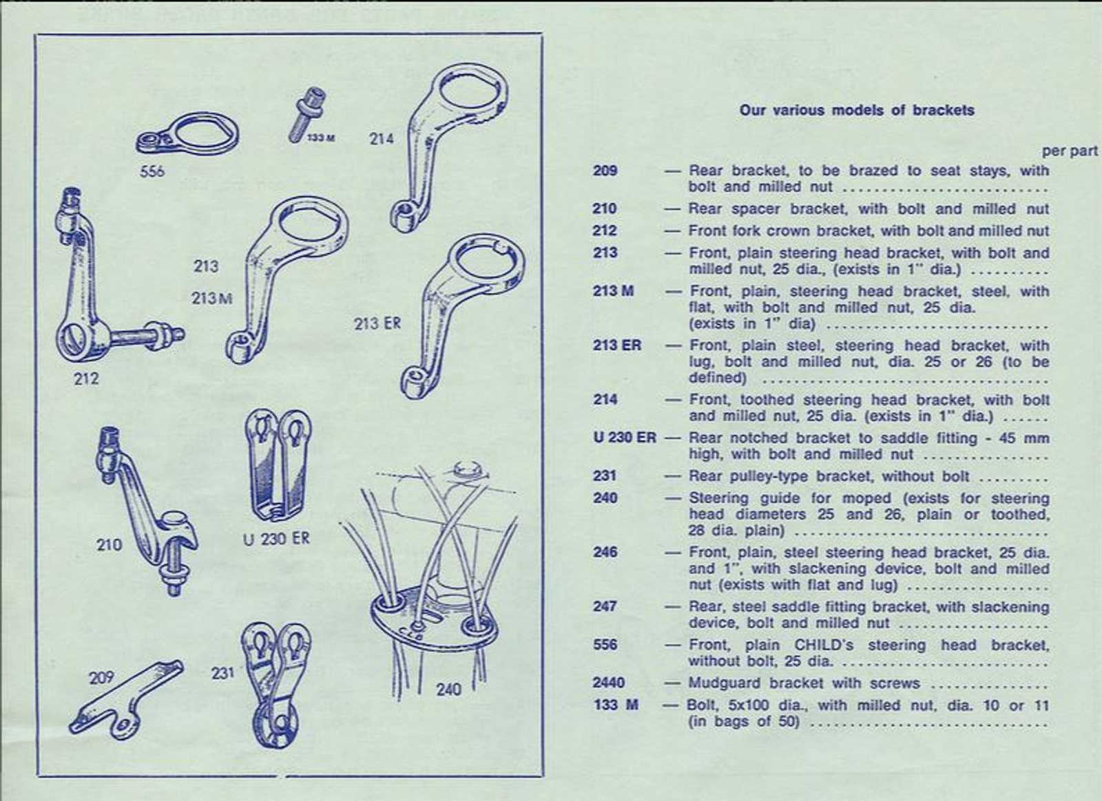 cantilever brake parts diagram