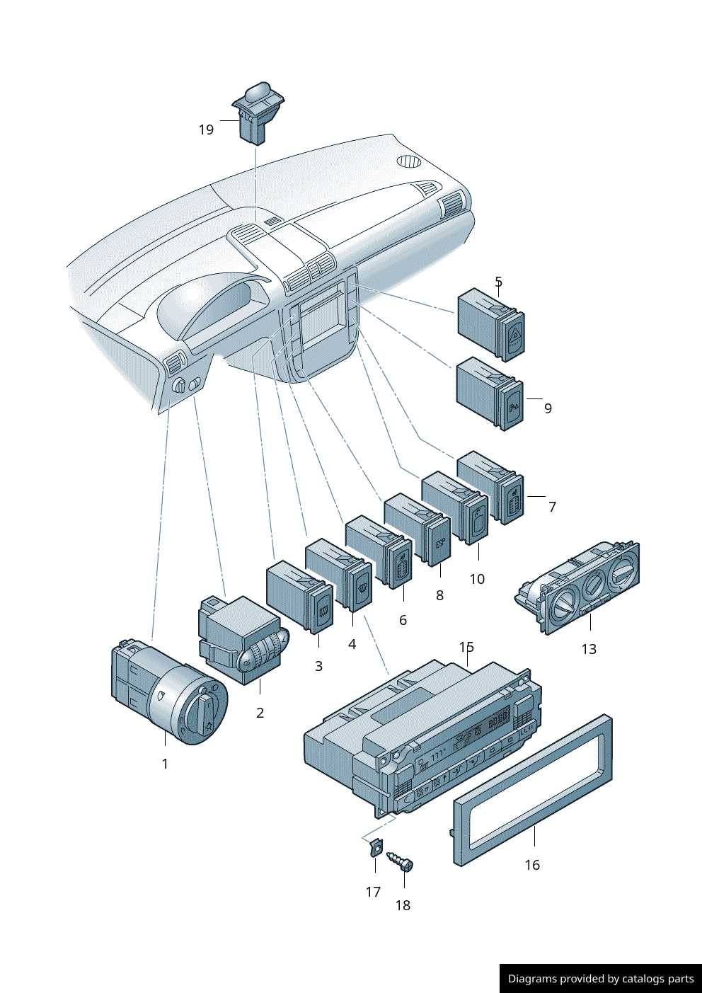 car aircon parts diagram