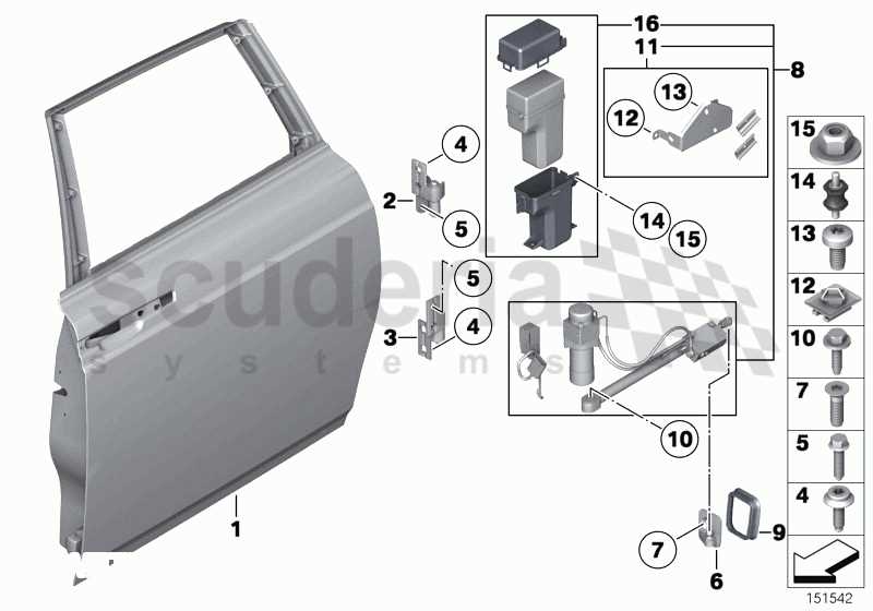 car door diagram parts