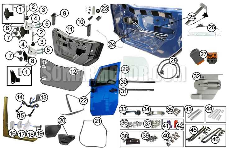 car door diagram parts