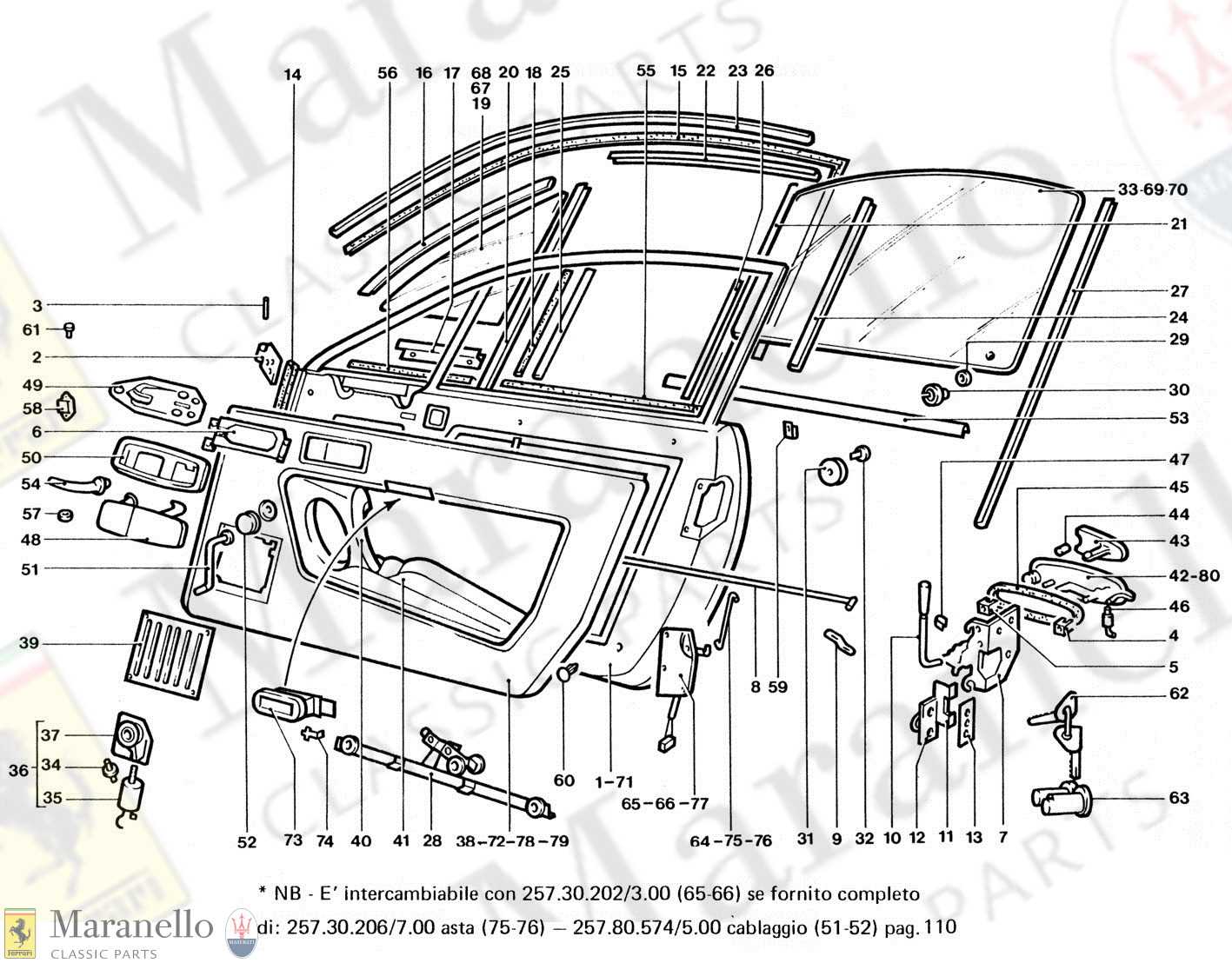 car door diagram parts