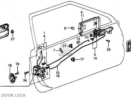 car door lock parts diagram