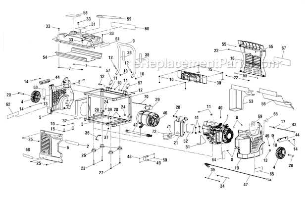 homelite generator parts diagram