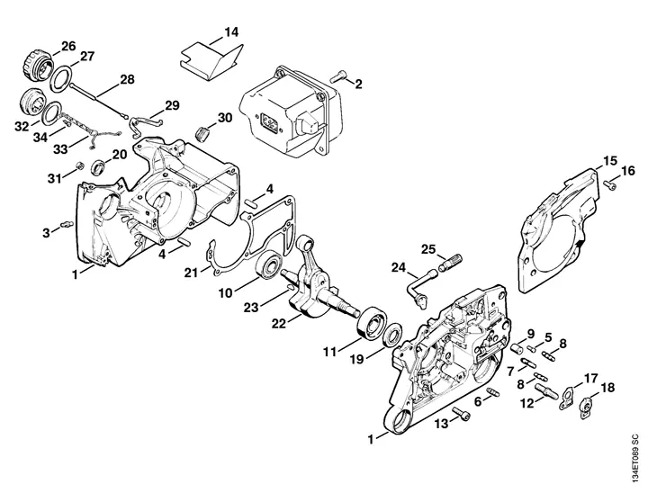 chainsaw part diagram