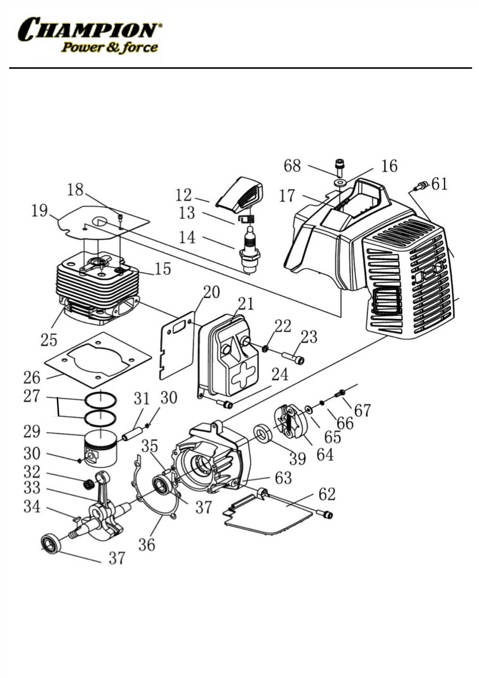 champion lawn mower parts diagram