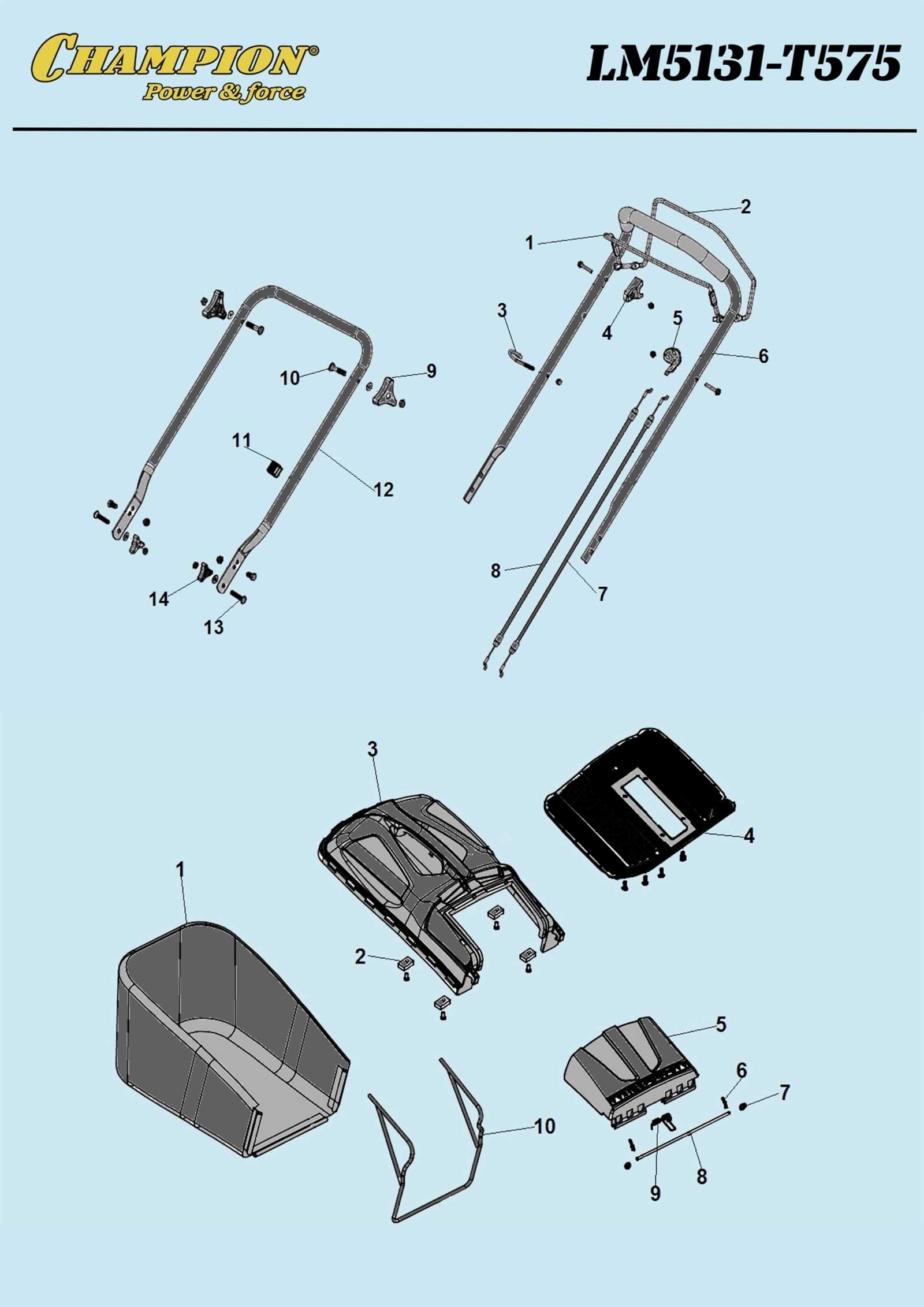 champion lawn mower parts diagram