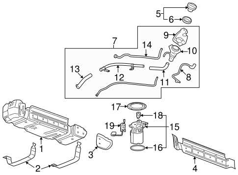 chevy avalanche tailgate parts diagram