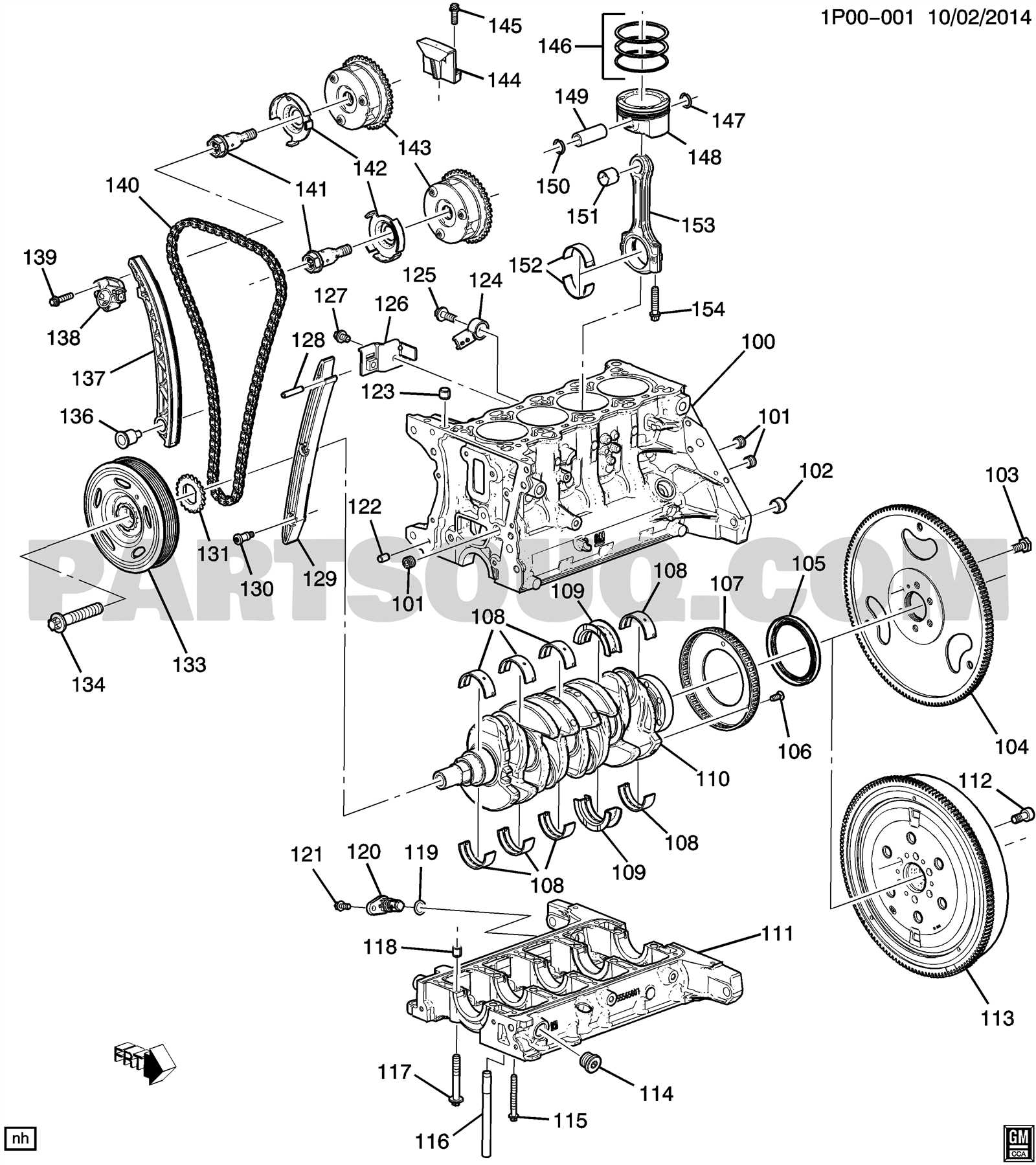 chevy cruze engine parts diagram