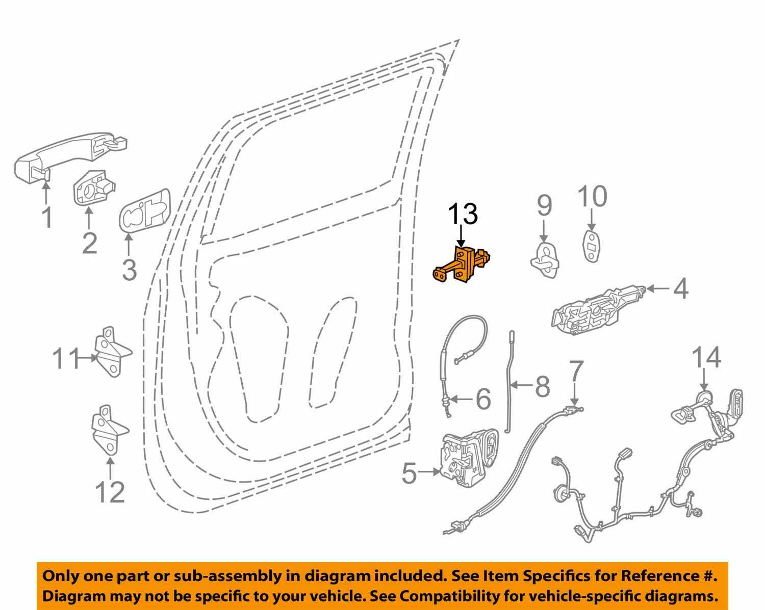 chevy silverado door parts diagram