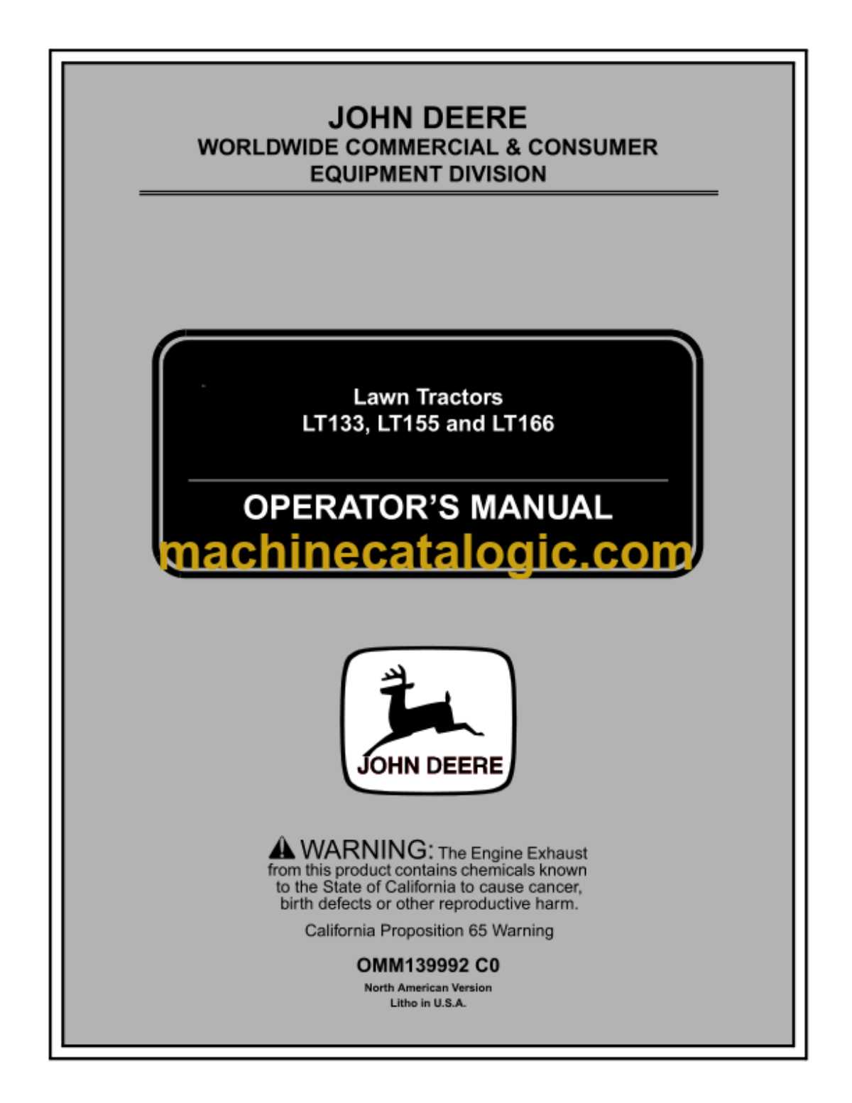 lt166 parts diagram